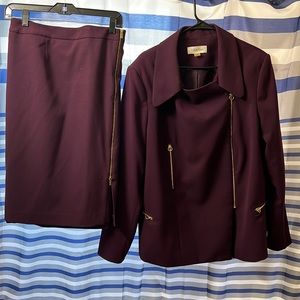 Calvin Klein Plus Wine Color Jacket And Skirt Size 20W